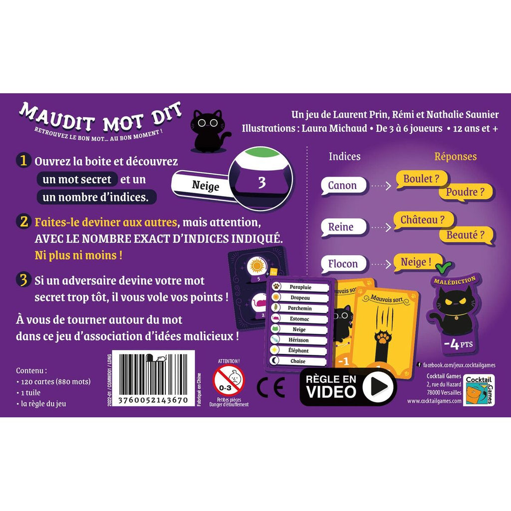 Jogo de Cartas Asmodee Maudit Mot Dit (FR)