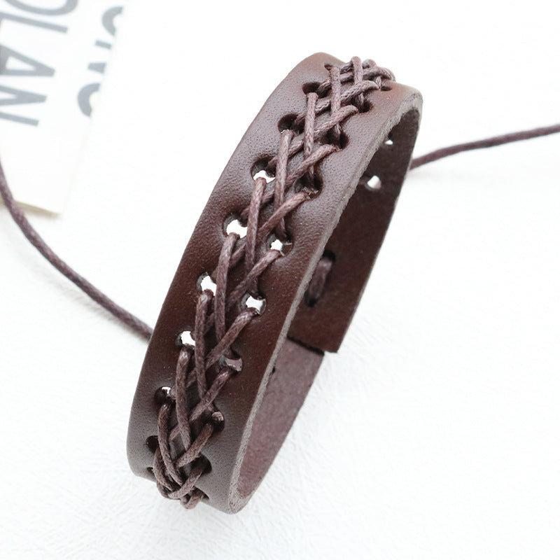 Pulsera de cuero vintage