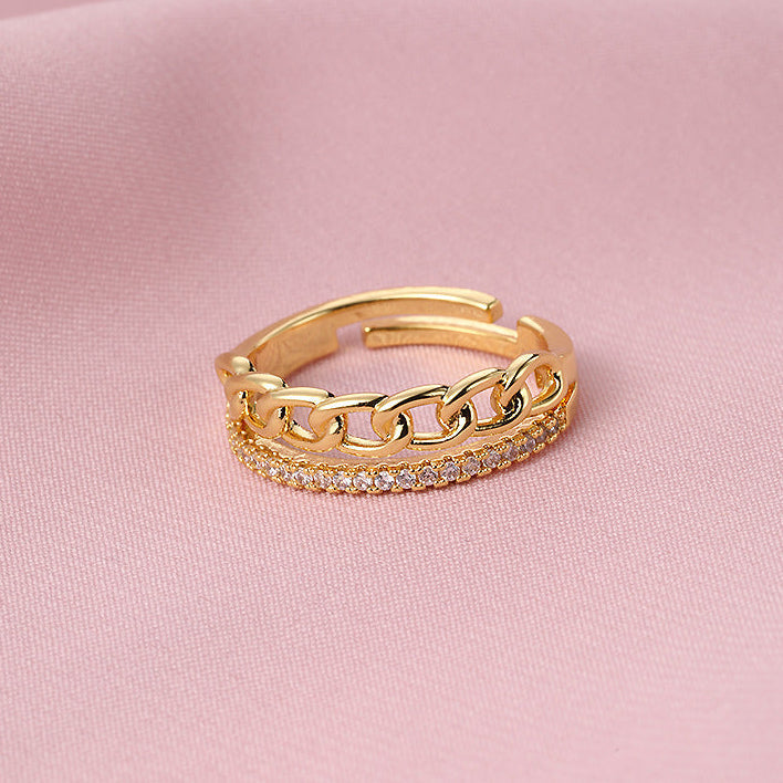 Anel Corrente com Zircónia