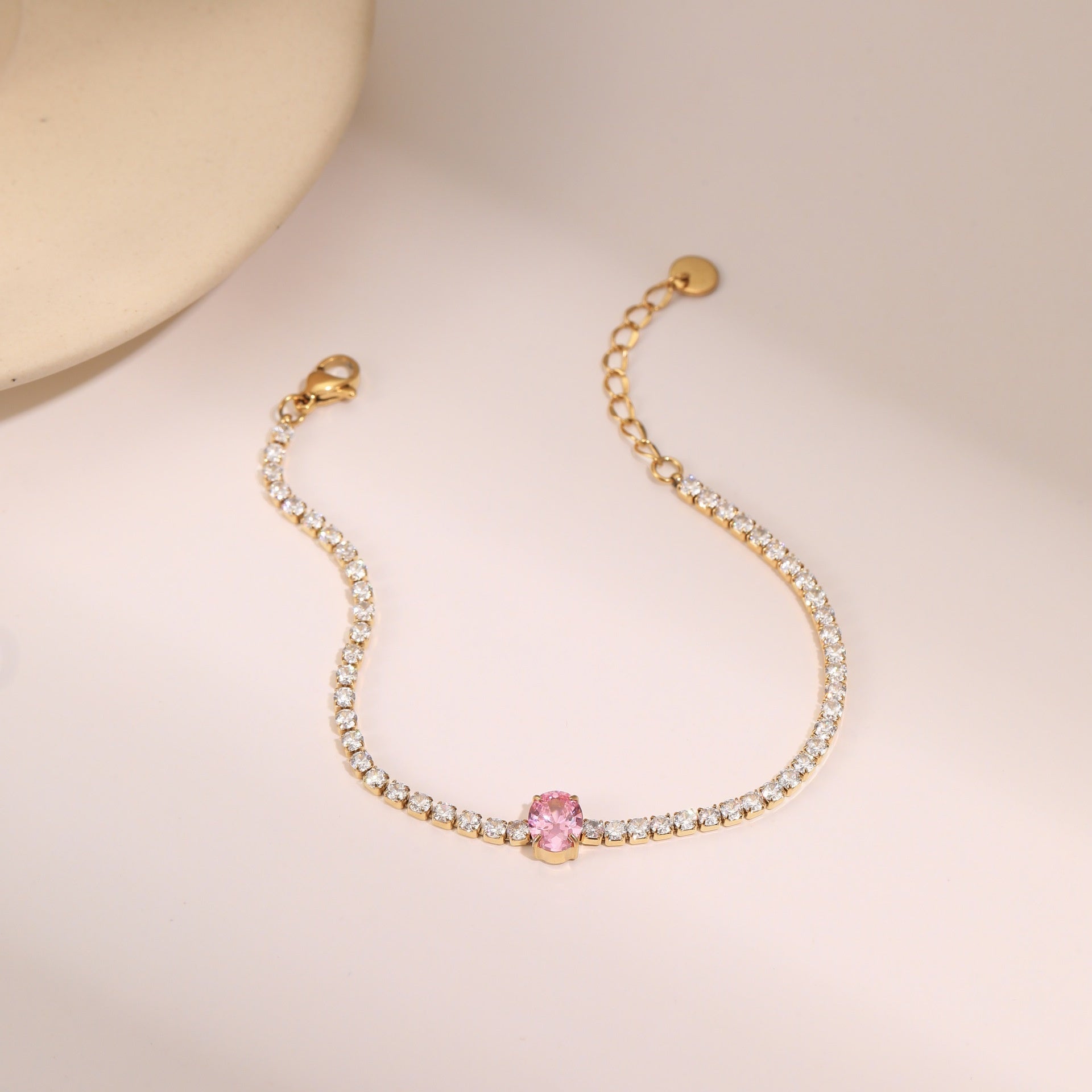 Pulsera de corazón de cristal