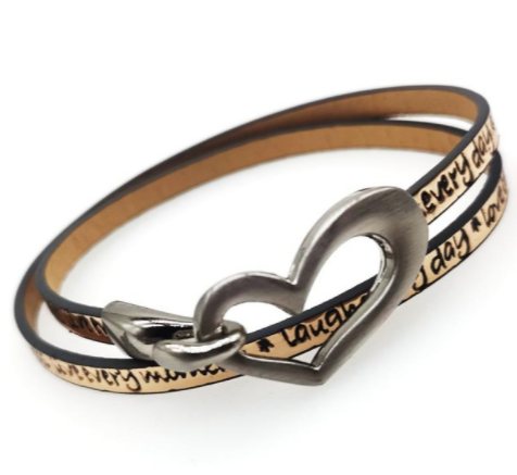 Bracelet or choker with heart motif.