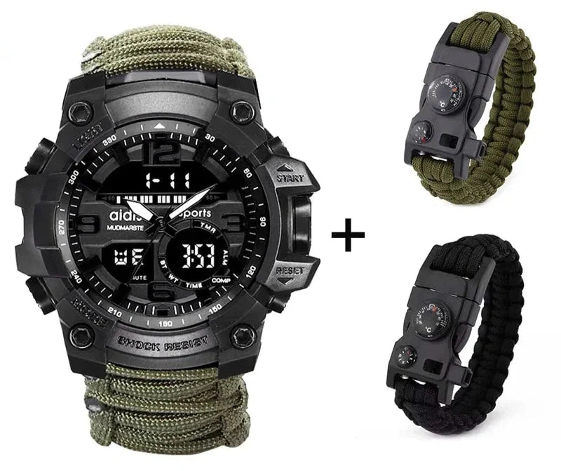 Waterproof LED Military Sports Watch
