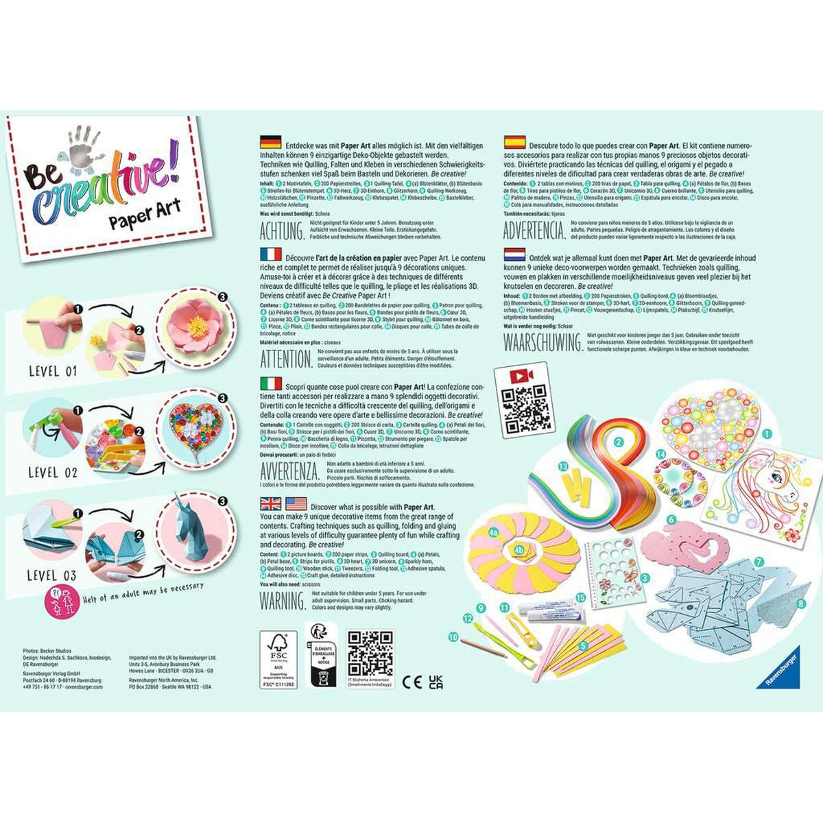 Jogo de Trabalhos Manuais com Papel Ravensburger 18236