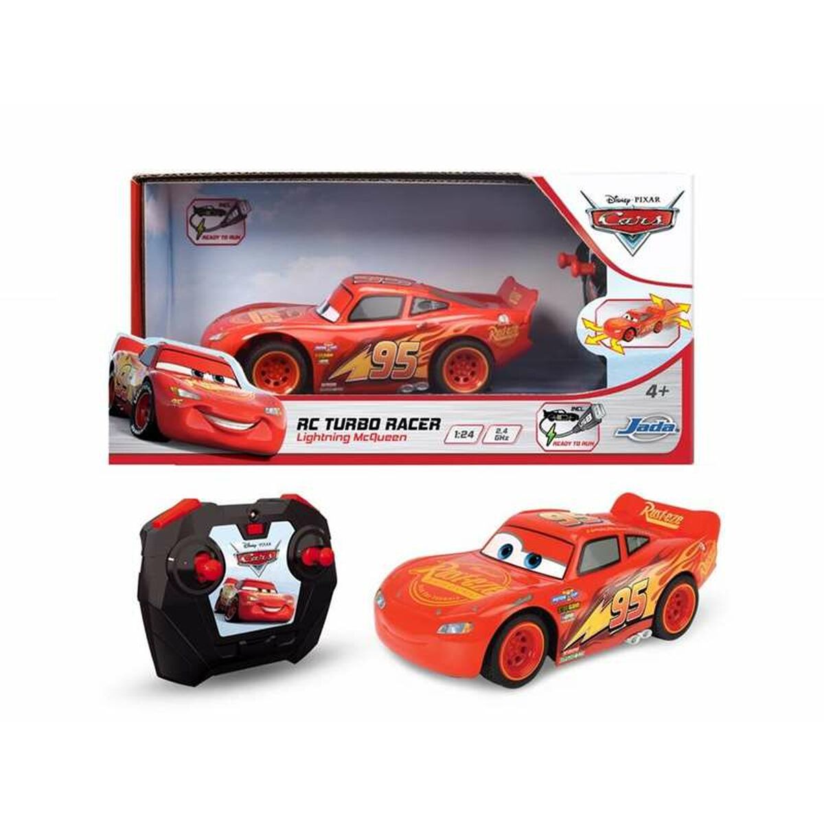 Radio Controlled Car Turbo Racer Lightning McQueen 1:24 17 cm