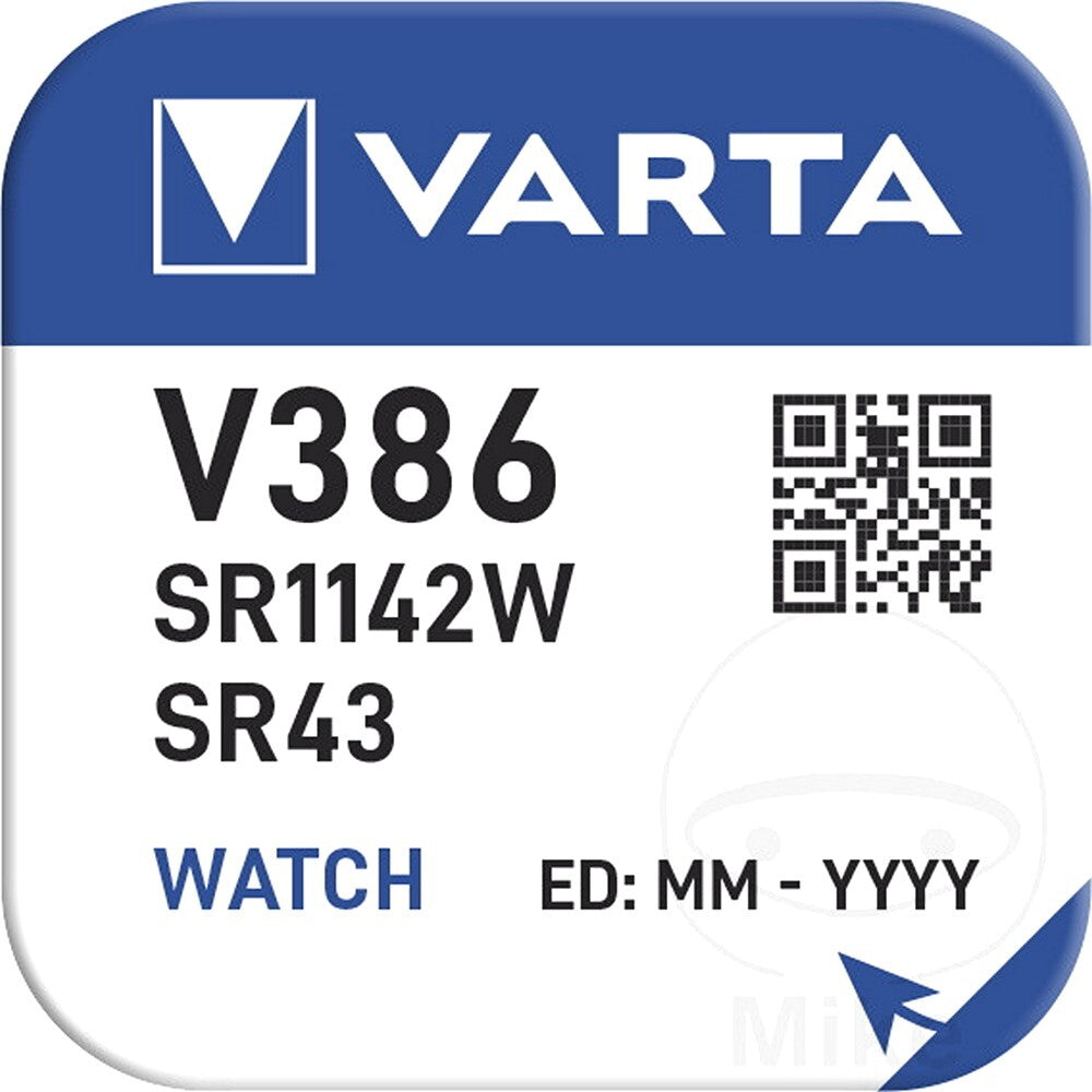 Varta Chron V386 High Drain 1.55V SR43 Watch Battery