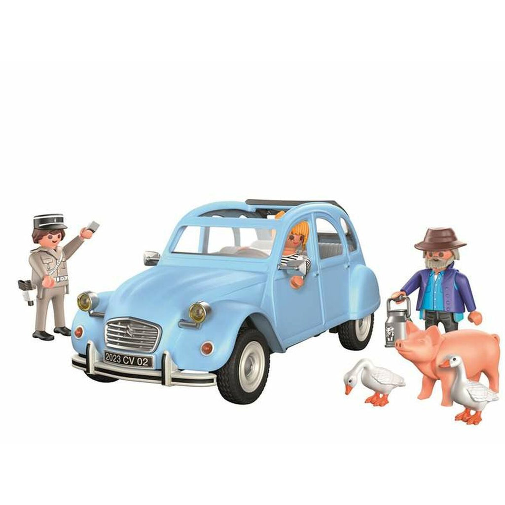 Playmobil Blue Car Vehicle Playset, 57 Pieces