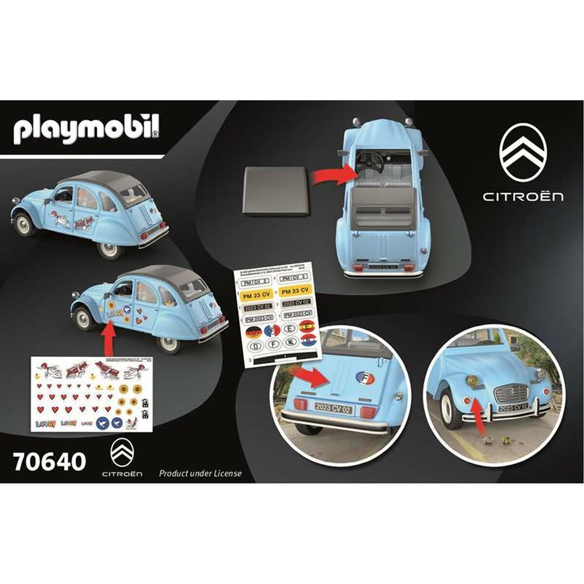 Playmobil Blue Car Vehicle Playset, 57 Pieces