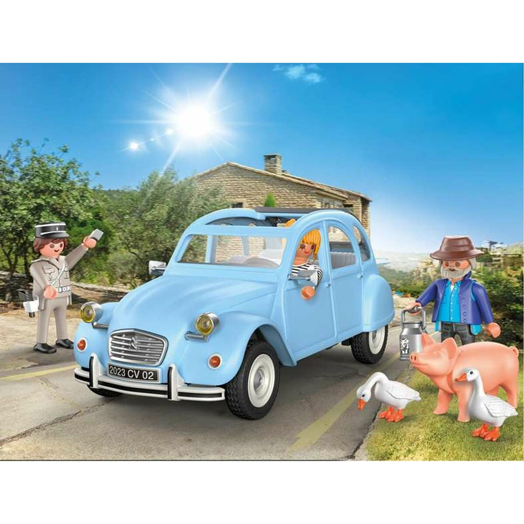 Playmobil Blue Car Vehicle Playset, 57 Pieces