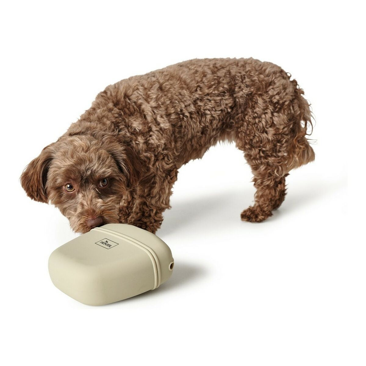 Estuche de bolsillo beige para accesorios de silicona Hunter