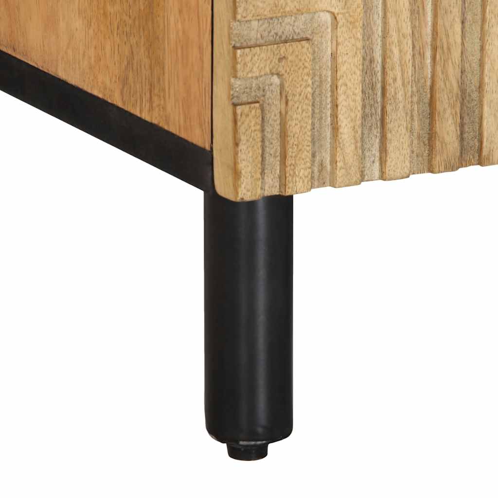 vidaXL Móvel de TV castanho 105x33x46 cm madeira de mangueira maciça