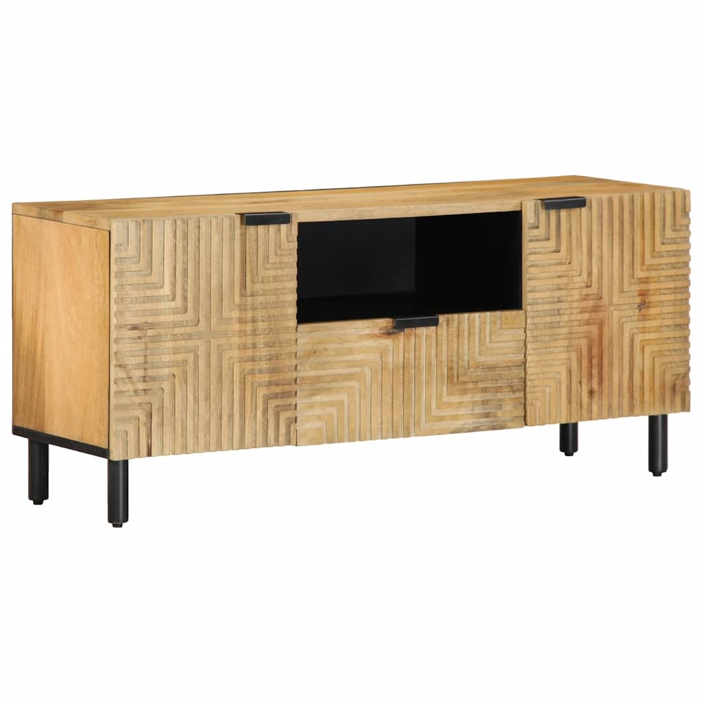 vidaXL Móvel de TV castanho 105x33x46 cm madeira de mangueira maciça