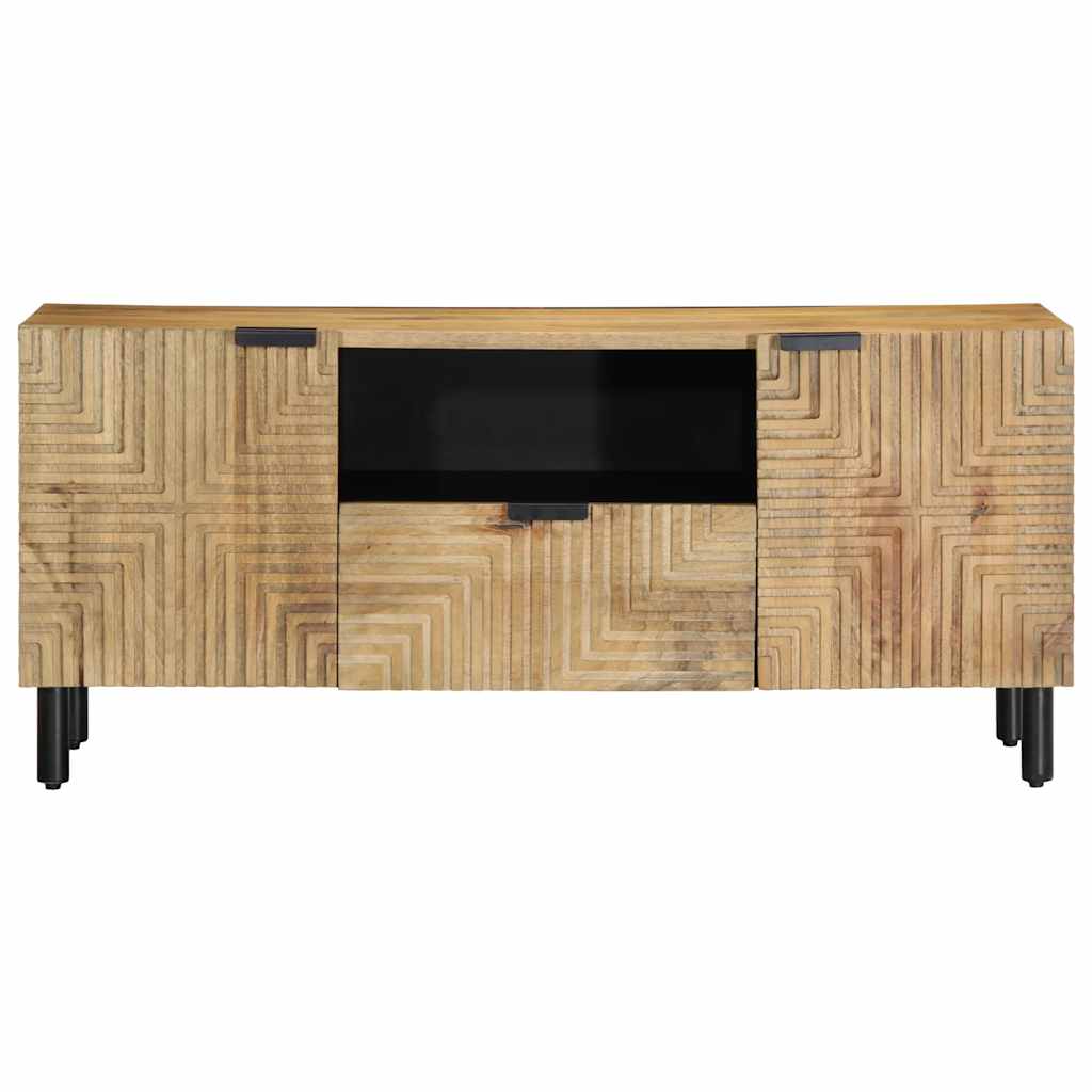 vidaXL Móvel de TV castanho 105x33x46 cm madeira de mangueira maciça