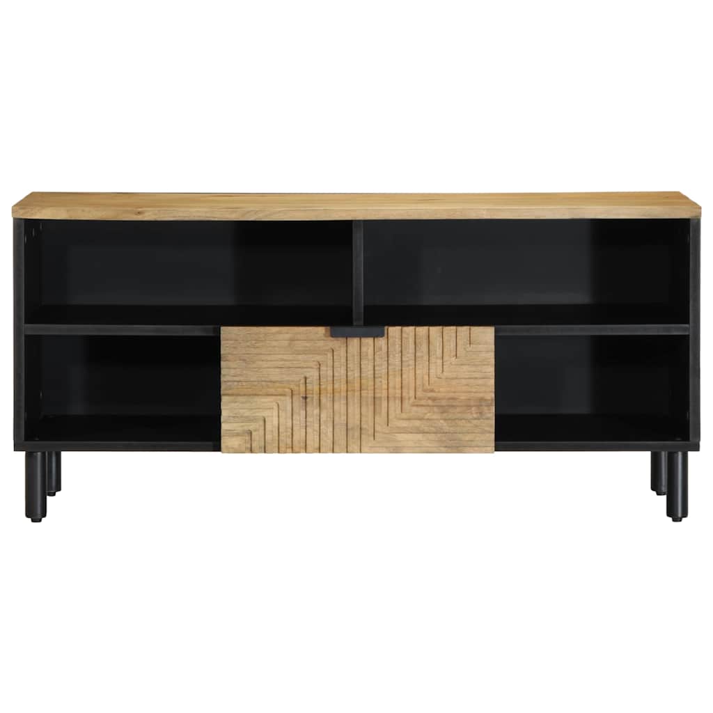 vidaXL TV Cabinet 100x33x46 cm Solid Mango Wood Brown
