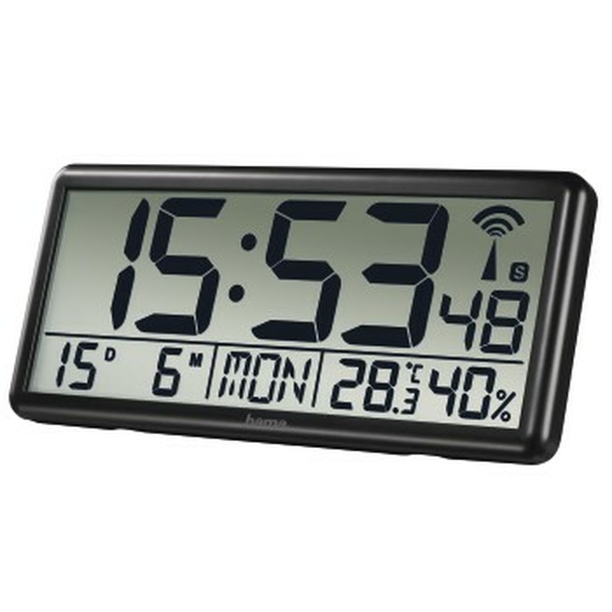 Hama Jumbo Black Plastic Wall Clock