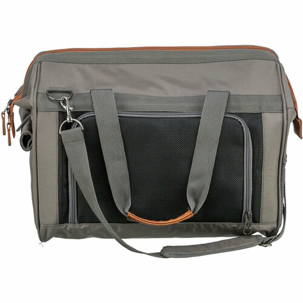 Bolsa de transporte para mascotas Trixie Finlay, negra y gris, 43 x 26 x 32 cm