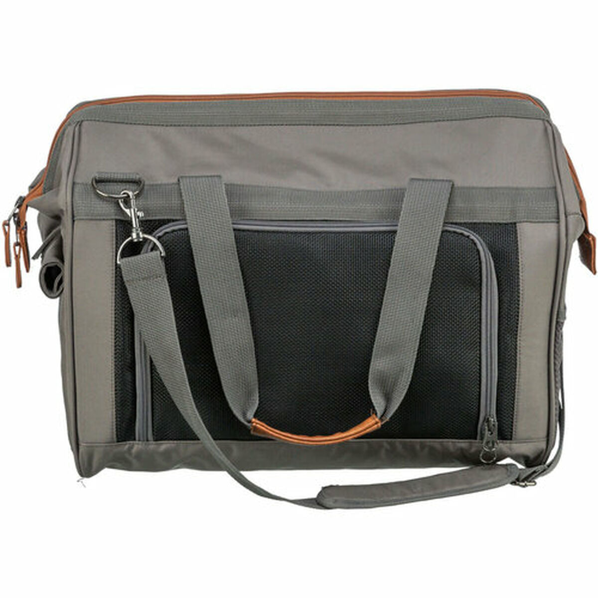Bolsa de transporte para mascotas Trixie Finlay, negra y gris, 43 x 26 x 32 cm
