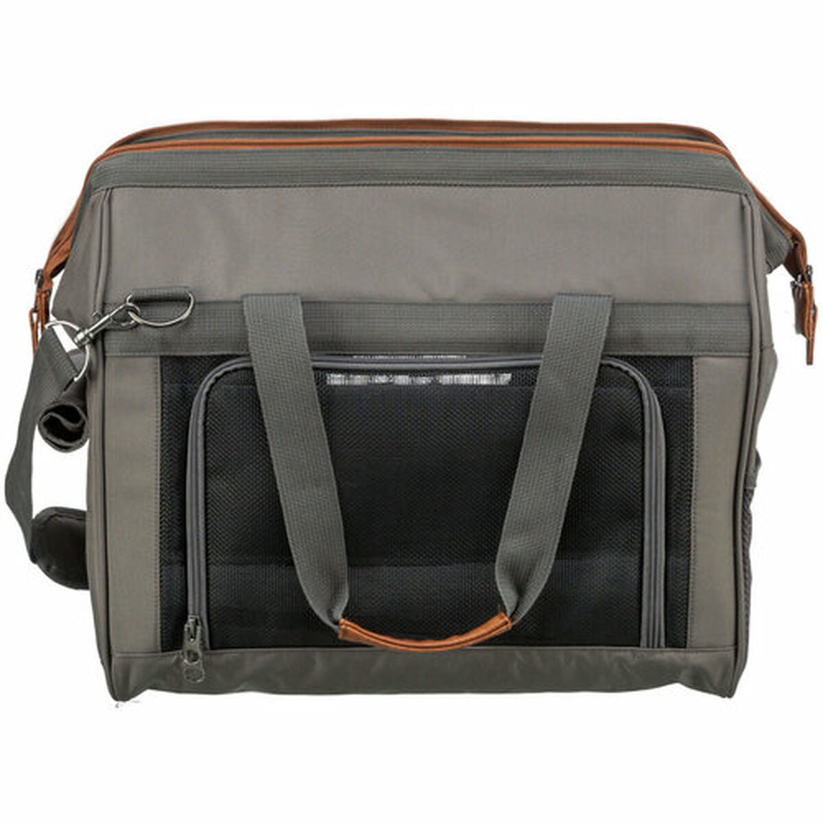 Bolsa de transporte para mascotas Trixie Finlay, negra y gris, 43 x 26 x 32 cm