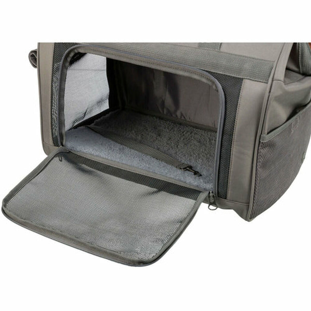 Bolsa de transporte para mascotas Trixie Finlay, negra y gris, 43 x 26 x 32 cm