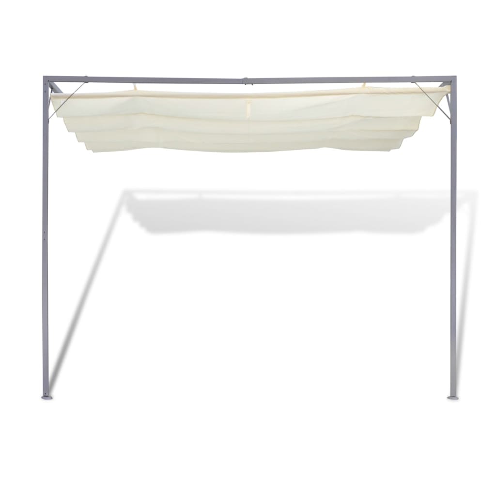 vidaXL Tenda/gazebo de jardim com toldo, montagem na parede