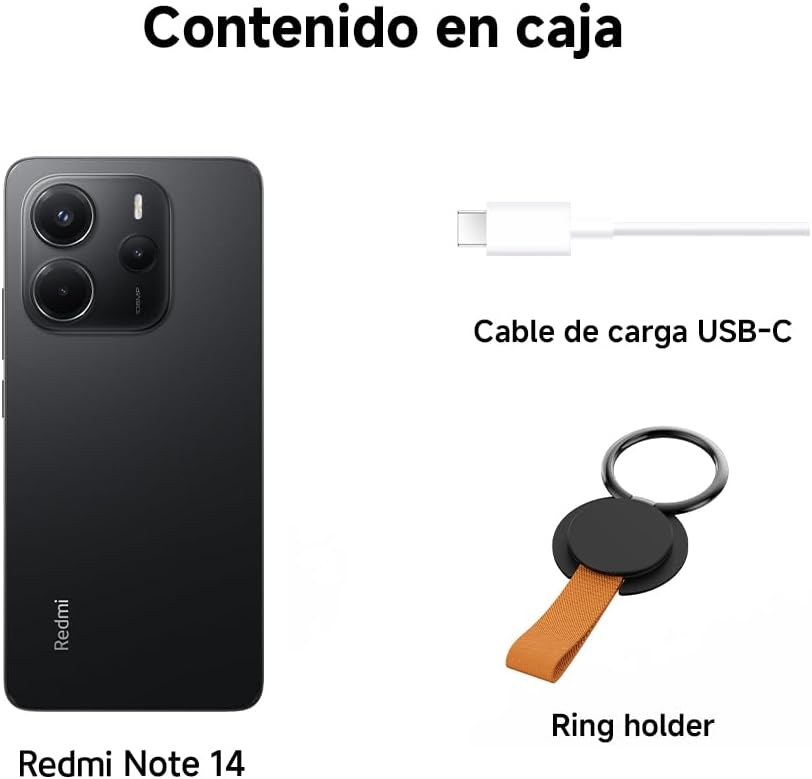 XIAOMI Redmi Note 14 - Smartphone de 8+128GB, Pantalla de 6.67" AMOLED FHD+ 120Hz, MediaTek Helio G99-Ultra, cámara de 108MP, TurboCharge 33W, 5500 mAh, Cargador no Incluido, Azul (Versión ES)
