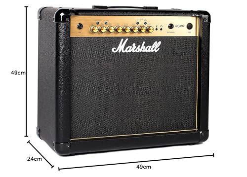 Marshall MG50GFX Amplificador combinado de guitarra com FX incorporado, prático adequado para guitarra elétrica, preto e dourado, With Effects, 50 W