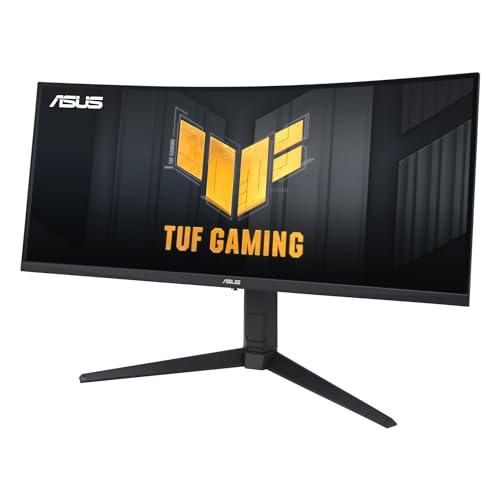 ASUS TUF Gaming VG34VQEL1A – 34 Inch Curved Gaming Monitor, UWQHD, 100 Hz, Extreme Low Motion Blur, Freesync, 1ms MPRT, 125% sRGB, HDR