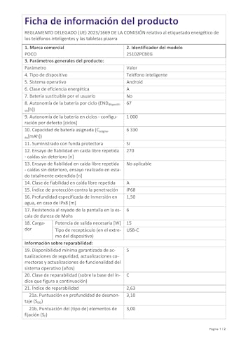 XIAOMI POCO F8 Ultra Smartphone 16+512GB, 6.85" 120Hz AMOLED Display, Snapdragon 8 Elite Gen 5, Hypercharge 100W Charging and 50W Wireless, Charger Not Included, Denim Blue (ES Version)