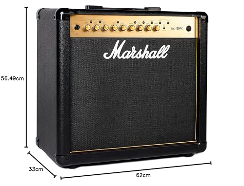 Marshall MG50GFX Amplificador combinado de guitarra com FX incorporado, prático adequado para guitarra elétrica, preto e dourado, With Effects, 50 W