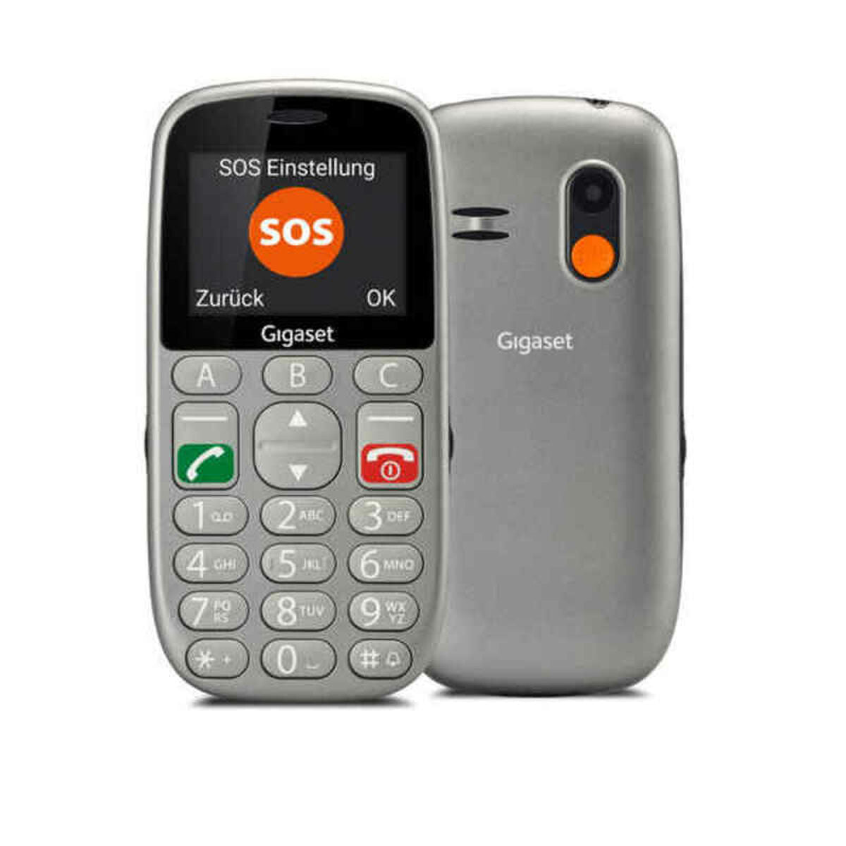 Gigaset GL390 2.2" 2G 800 mAh Gray Cell Phone for Seniors