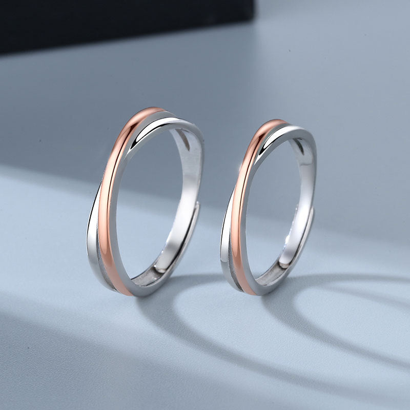 Anillo de Pareja con Doble Nudo