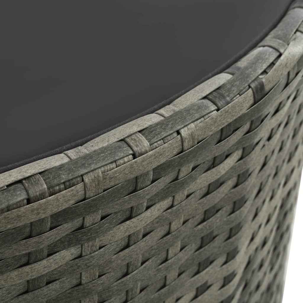 vidaXL 7-piece garden lounge set with gray PE wicker cushions