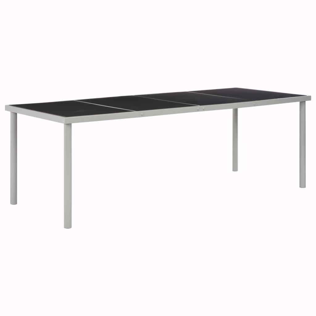 vidaXL Mesa de jardim 220x90x74,5 cm preto