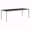 vidaXL Mesa de jardim 220x90x74,5 cm preto