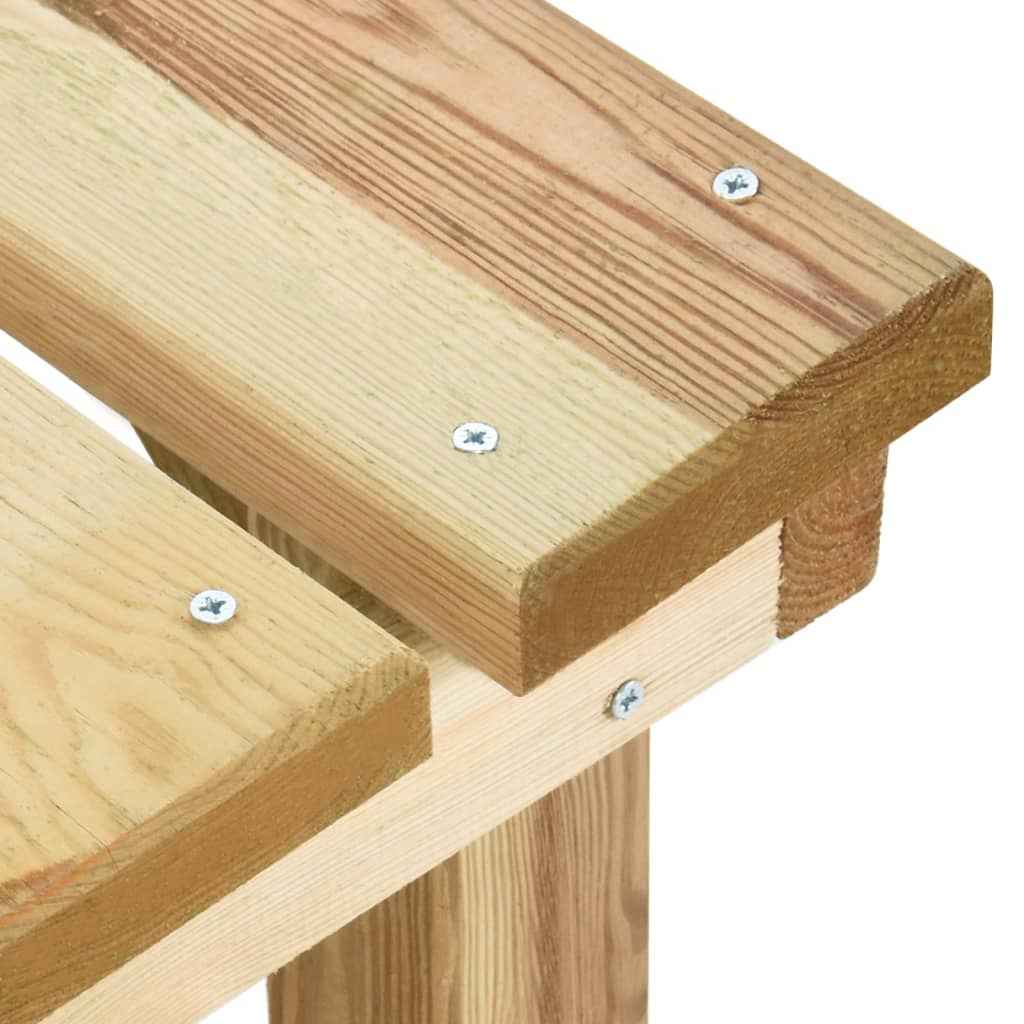 vidaXL Banco de jardim 140 cm pinho impregnado