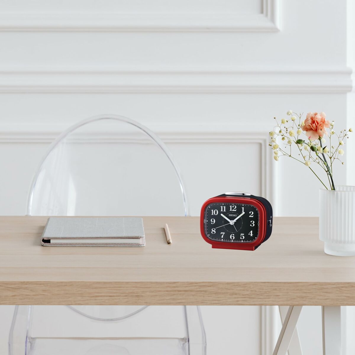 Seiko QHK060Q Red Alarm Clock