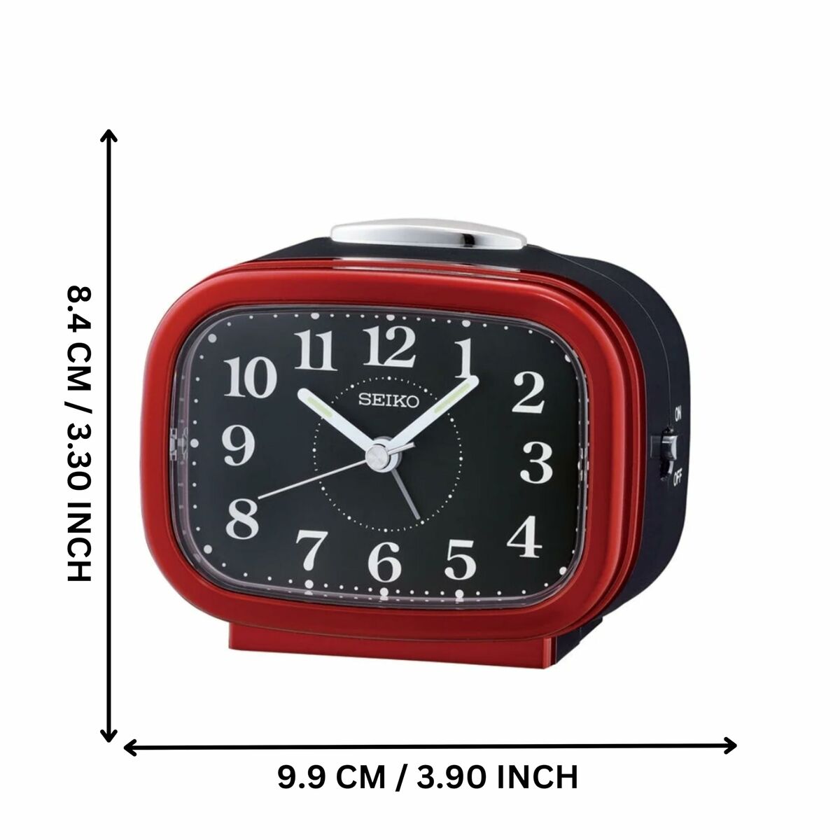 Seiko QHK060Q Red Alarm Clock