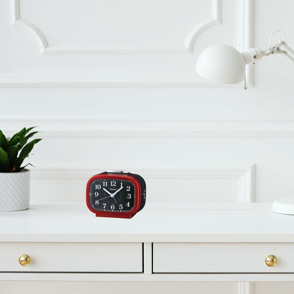 Seiko QHK060Q Red Alarm Clock