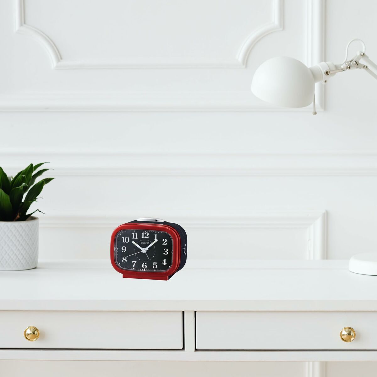 Seiko QHK060Q Red Alarm Clock