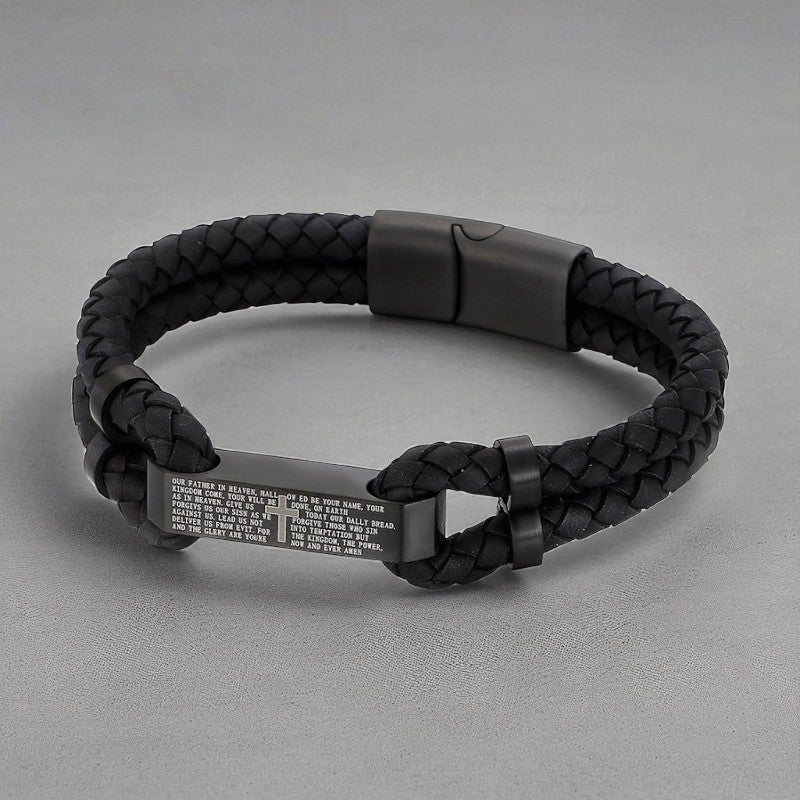 Leather and Stainless Steel Bracelet
