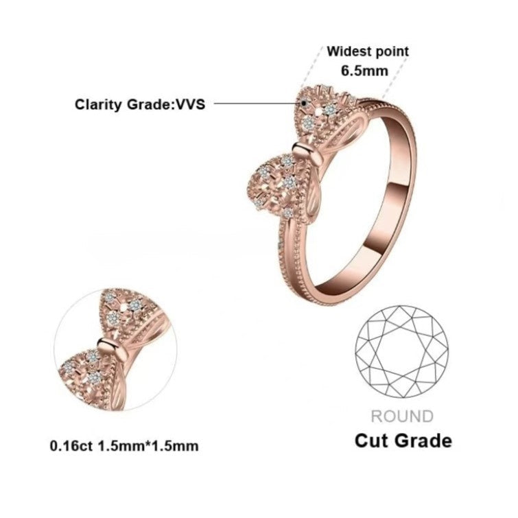 Bow Ring with Cubic Zirconia