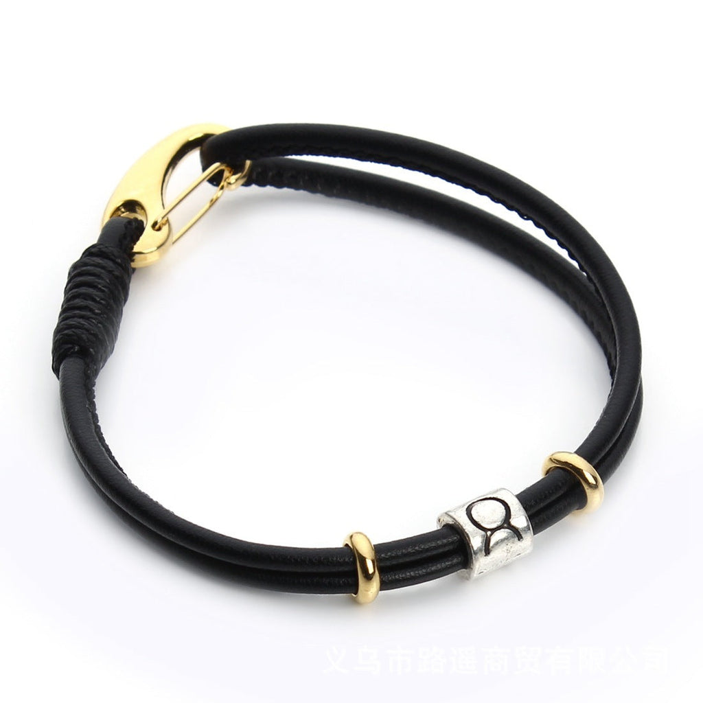 Pulseira Zodíaco de Couro