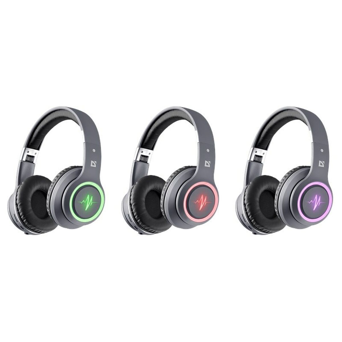 Auriculares Bluetooth con micrófono Defender FREEMOTION B571 LED Gris