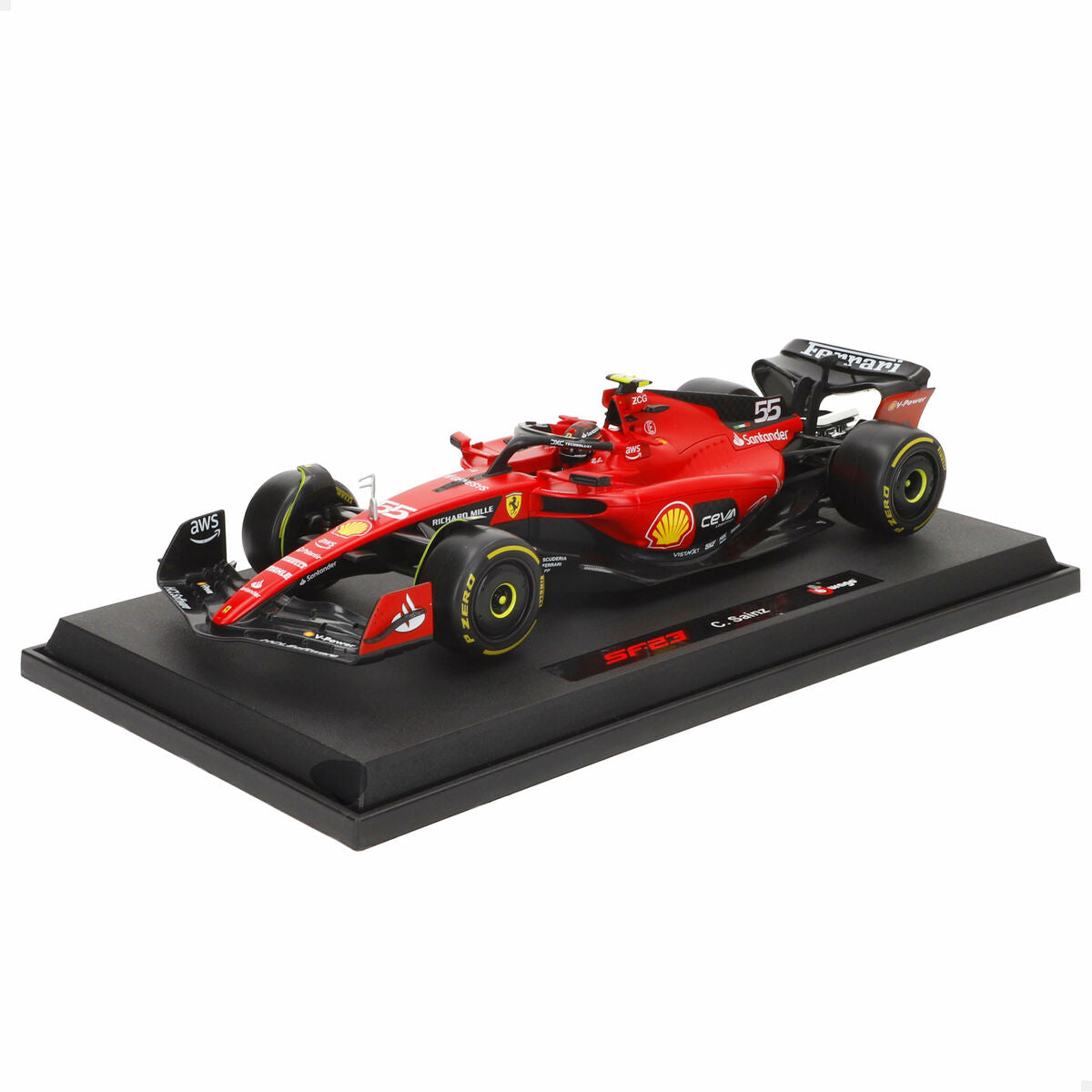Carro Bburago Ferrari F1 Racing SF23 #55 C 1:18