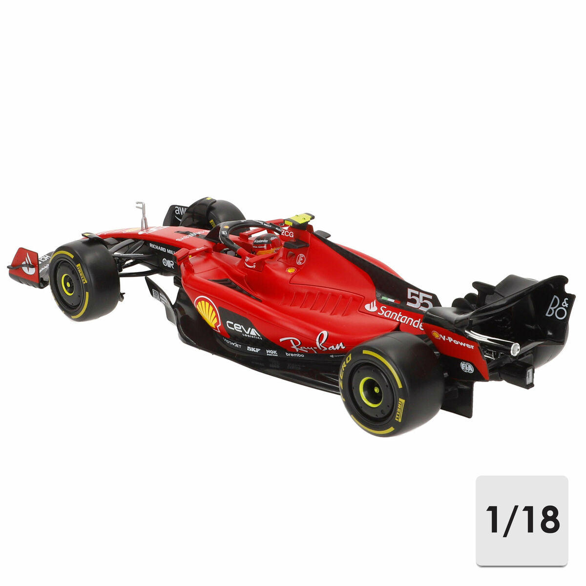 Carro Bburago Ferrari F1 Racing SF23 #55 C 1:18