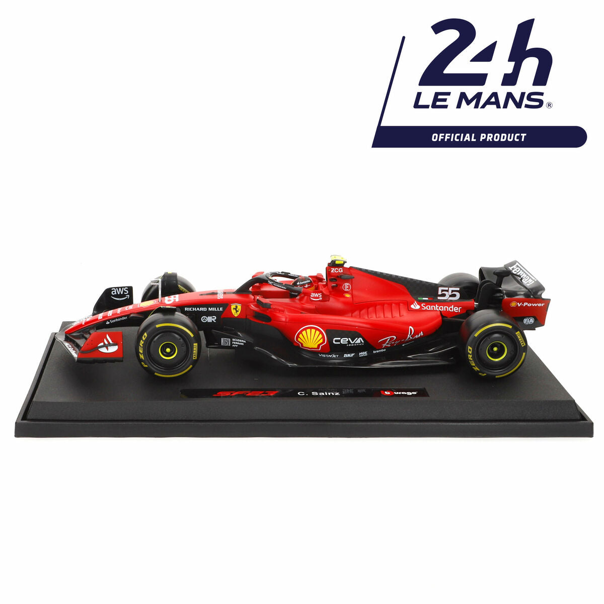 Carro Bburago Ferrari F1 Racing SF23 #55 C 1:18