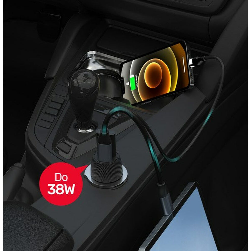 Cargador de coche Unitek P1400A 38W negro