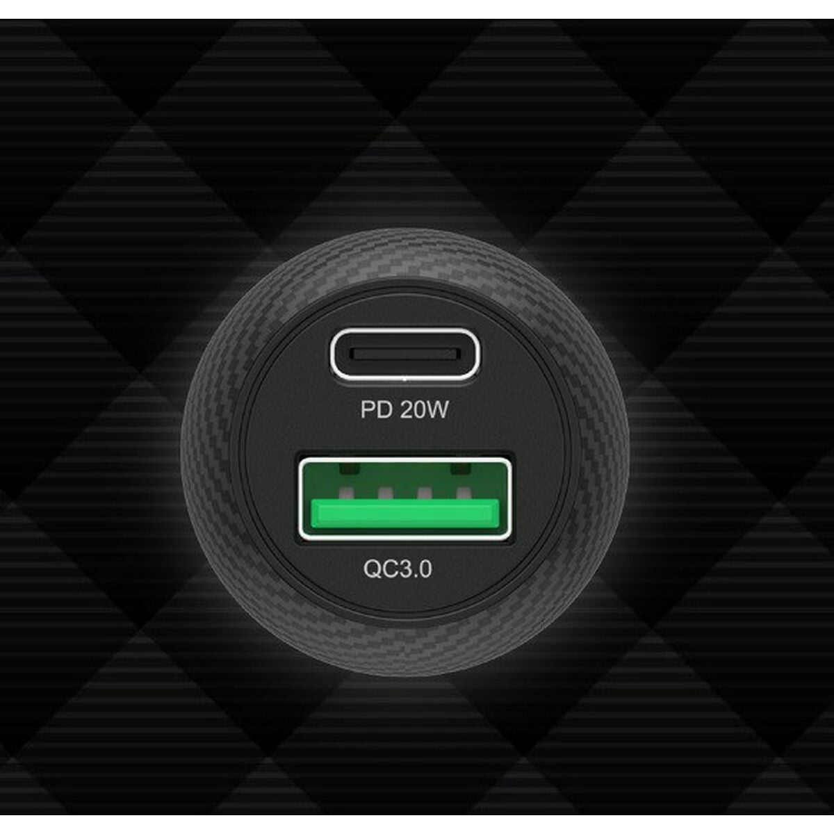 Cargador de coche Unitek P1400A 38W negro