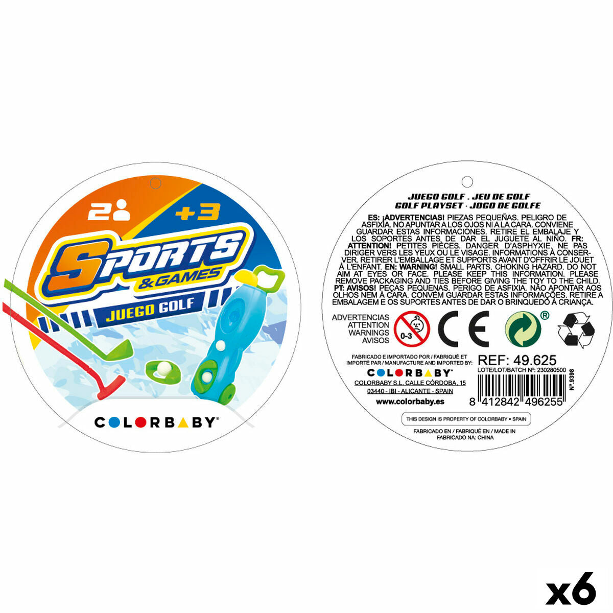 Jogo de pontaria Colorbaby 15 x 51 x 13 cm (6 Unidades)