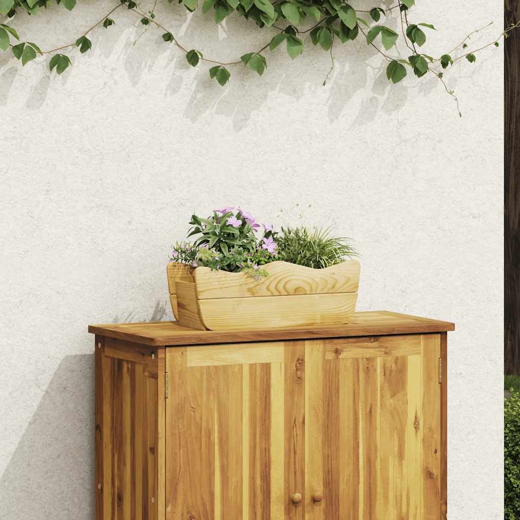 vidaXL Floreira de jardim 50x18x18 cm madeira de pinho impregnada