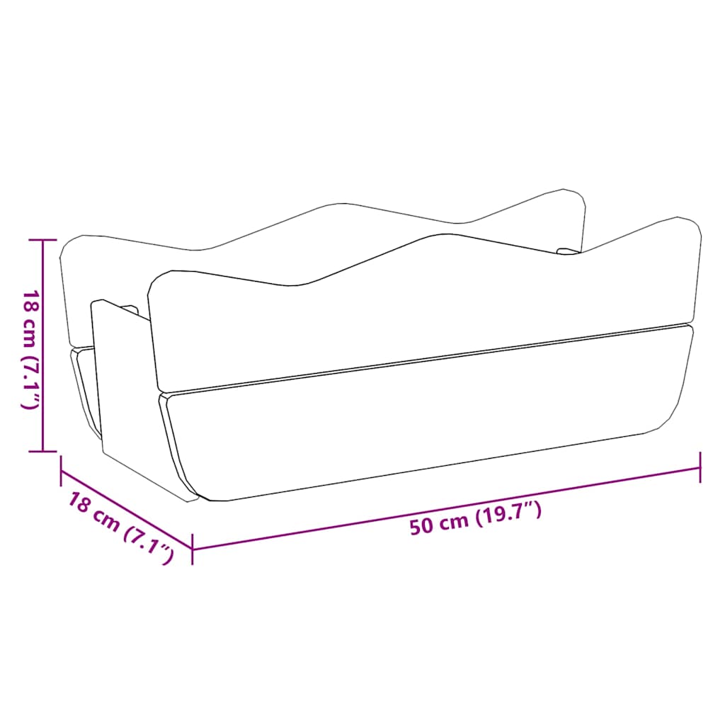 vidaXL Floreira de jardim 50x18x18 cm madeira de pinho impregnada